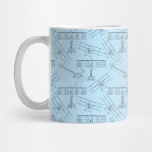 Airplanes for Days Continuous Pattern Mug